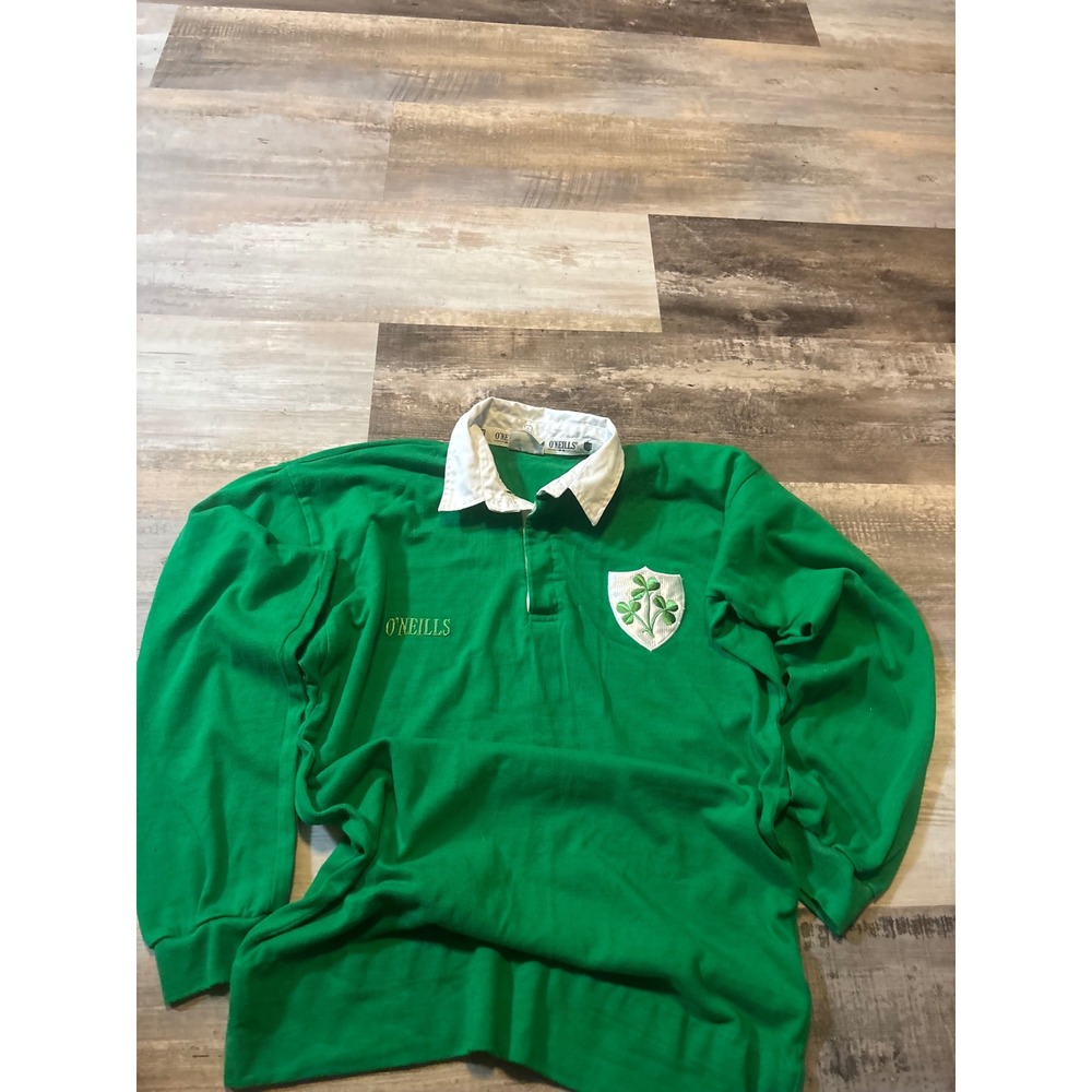 ONeills Ireland Rugby Shirt Mens XL Green Long Sleeve Shamrock Jersey Irish
